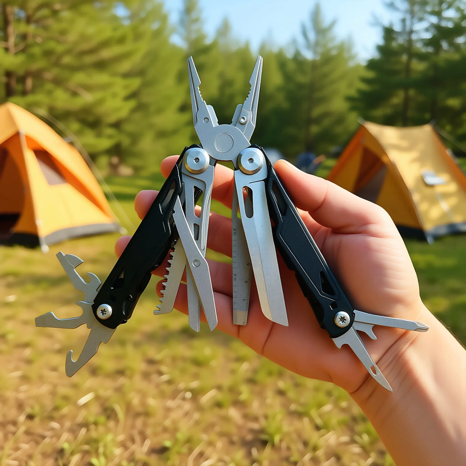 Multitool Pliers Stainless Steel Survival Tool With Screwdriver Saw Scissors - Safety First Gear 25