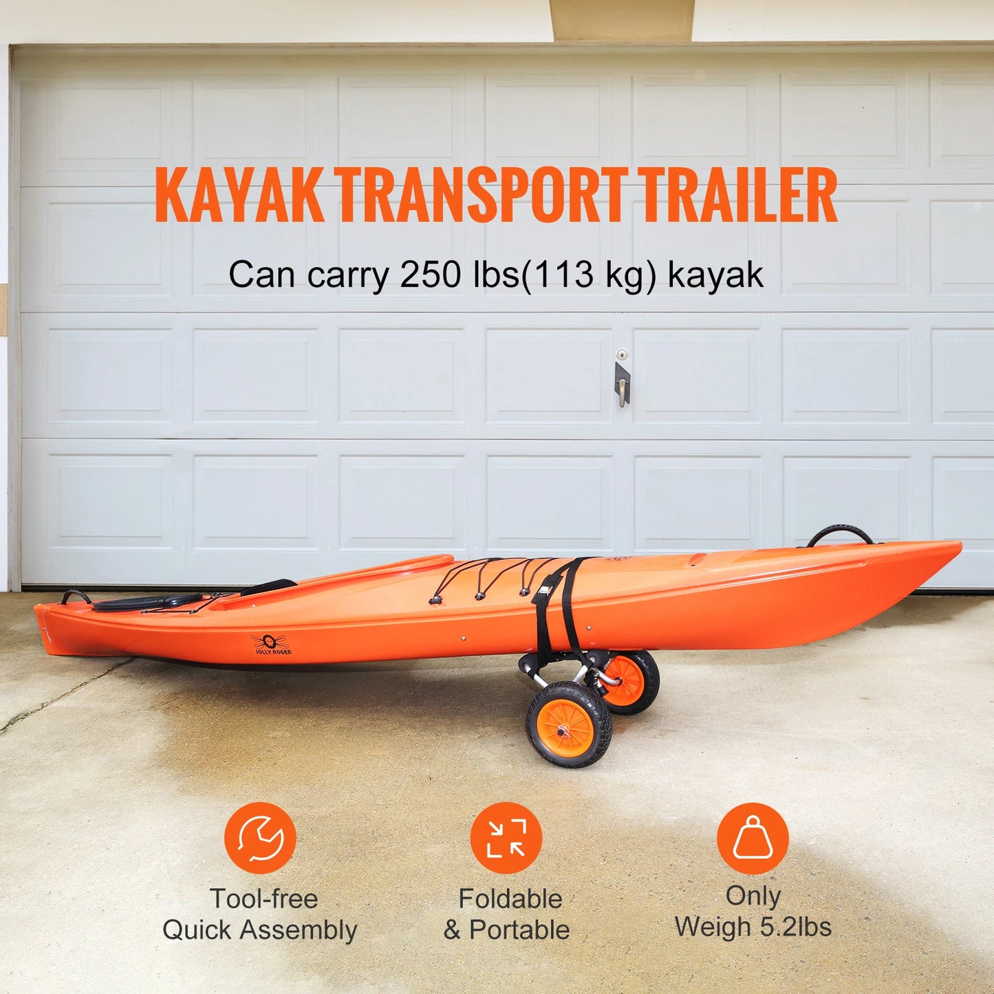 SucceBuy Kayak Cart Foldable Canoe Trolley - Safety First Gear 25