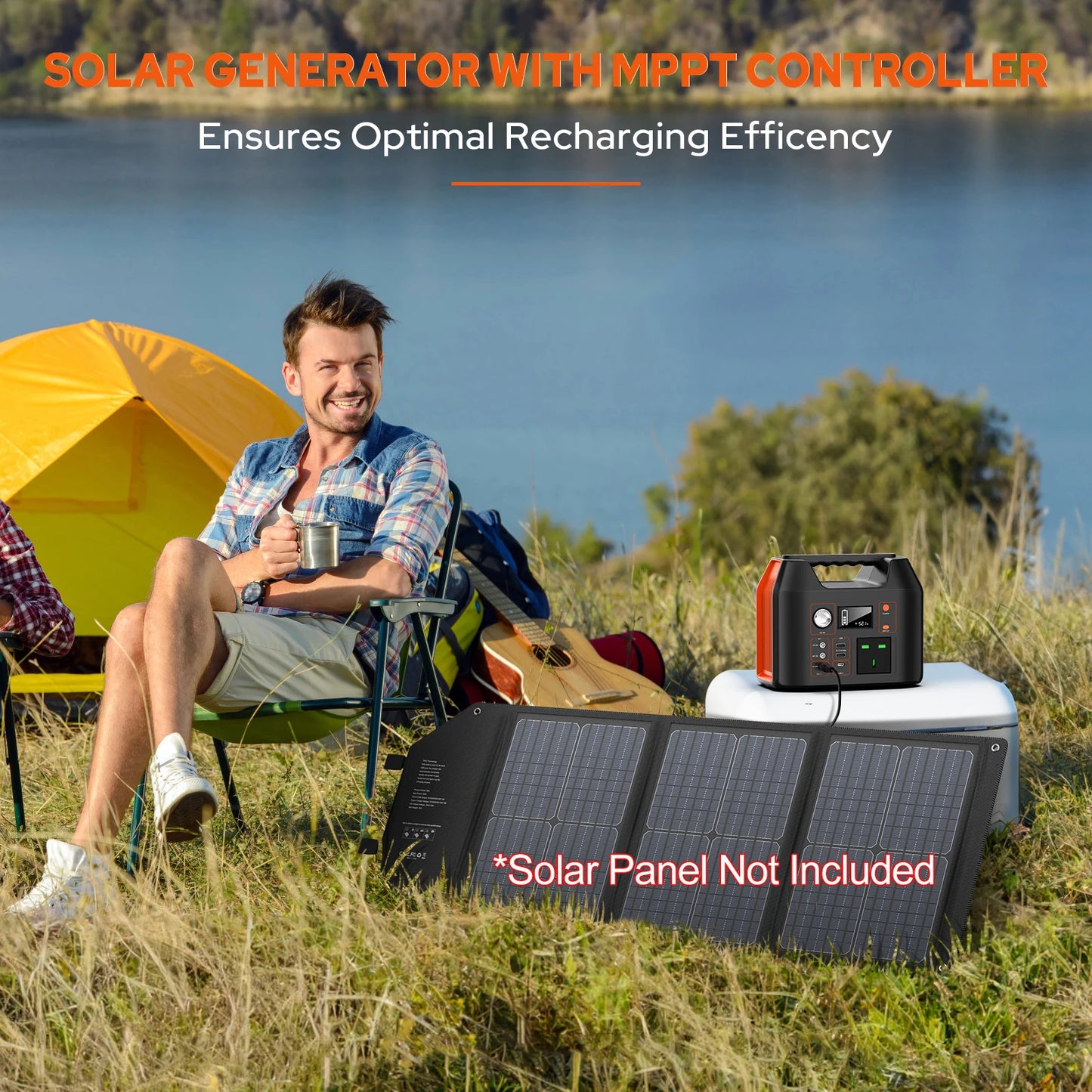 Portable Power Station Solar Generator for Camping and RV Use - Safety First Gear 25