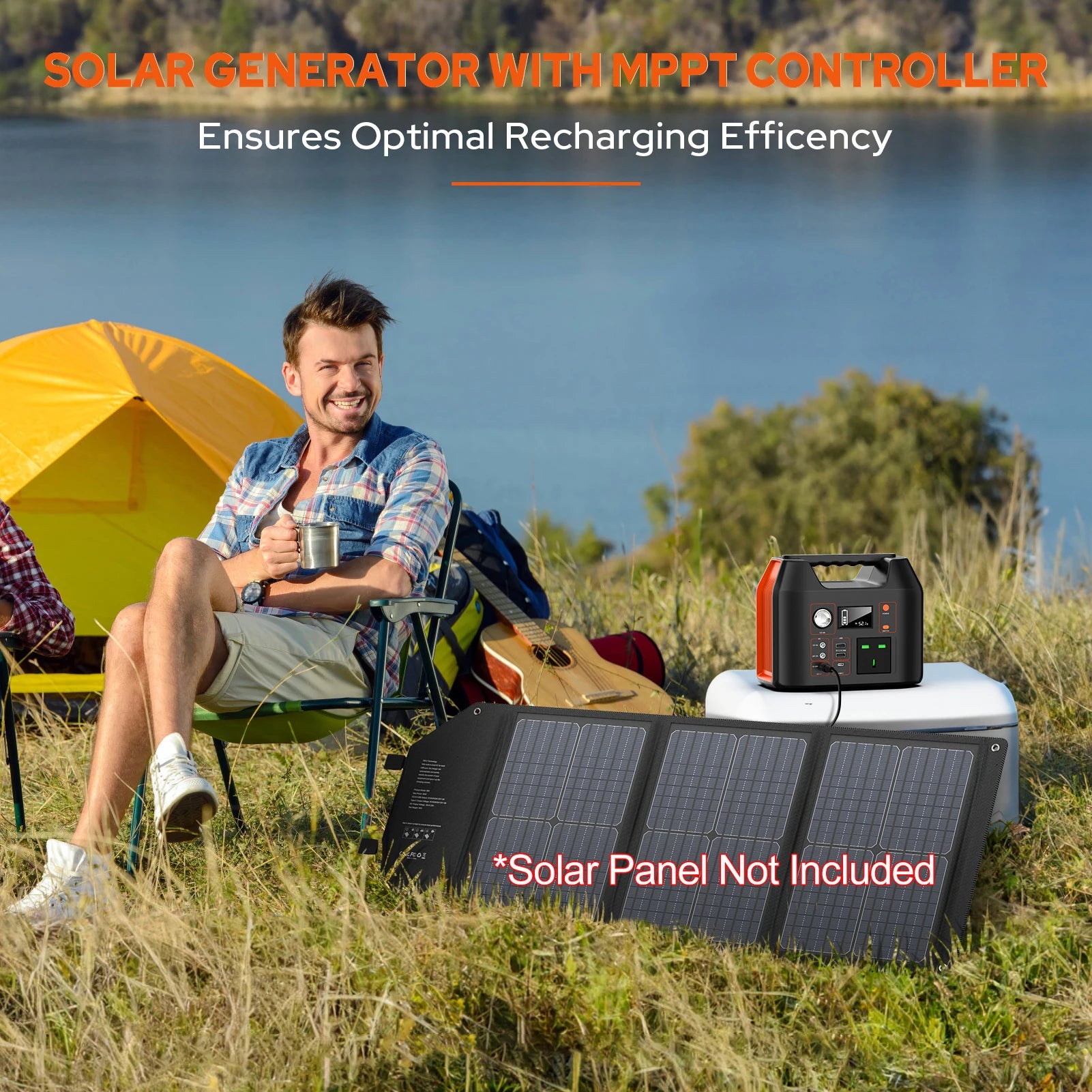 Portable Power Station Solar Generator for Camping and RV Use - Safety First Gear 25