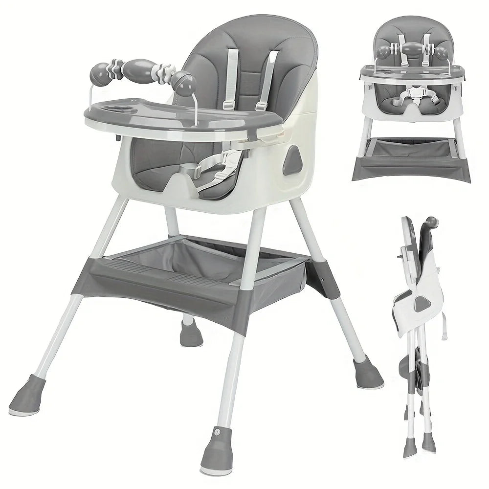UBRAVOO Foldable Baby High Chair With Antislip Pad Toy Rack - Safety First Gear 25