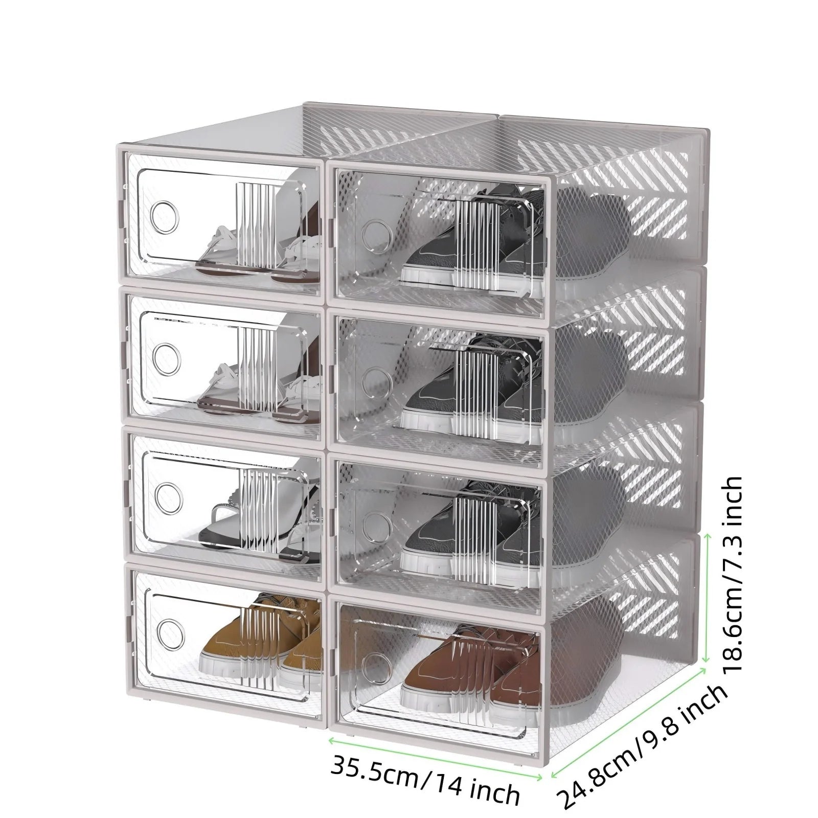 Transparent Shoe Storage Organizers Stackable Foldable Dustproof Cases - Safety First Gear 25