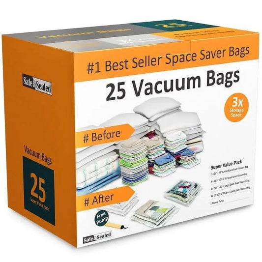 XMSJH Vacuum Storage Bags Set With Manual Pump Space Saver