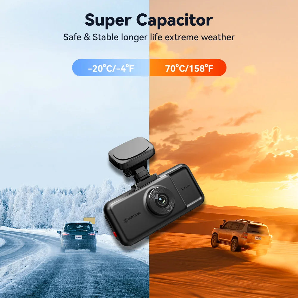 Redtiger A6 4K Dash Cam with Night Vision and GPS - Safety First Gear 25
