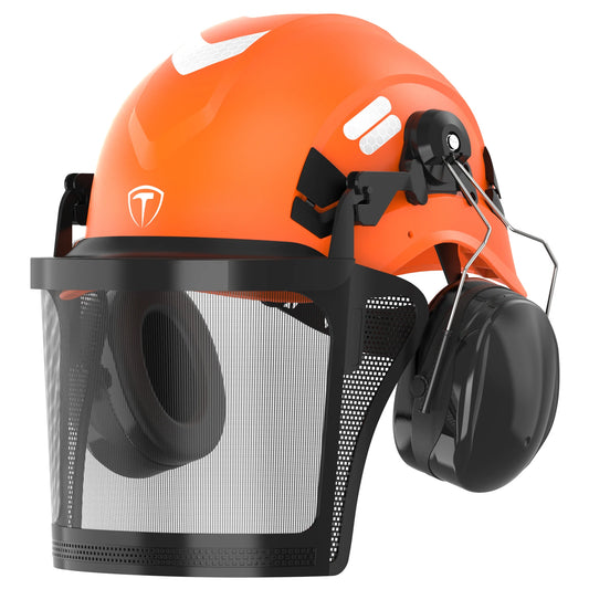 TOOLIOM Chainsaw Safety Helmet Face Shield and Earmuffs - Safety First Gear 25