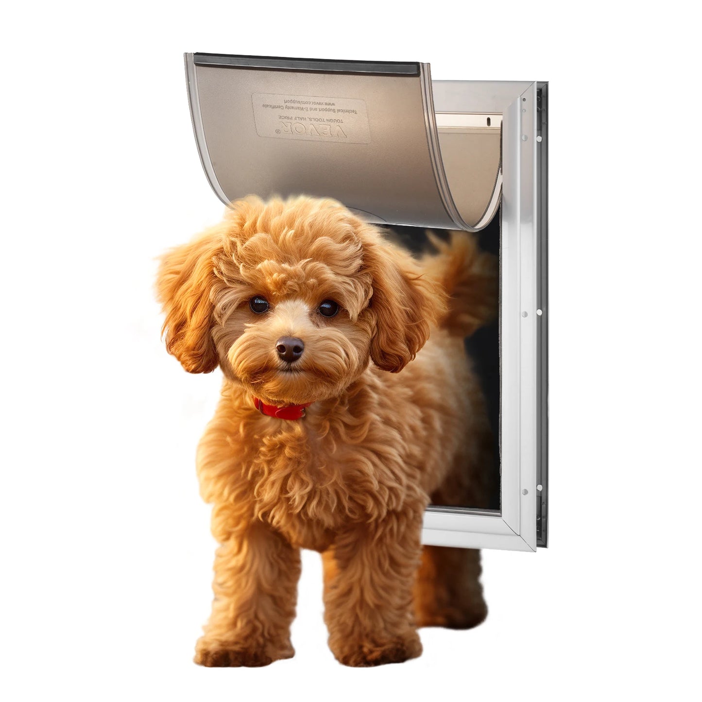 Dog Door Aluminum Frame Pet Door With Lock And Flap