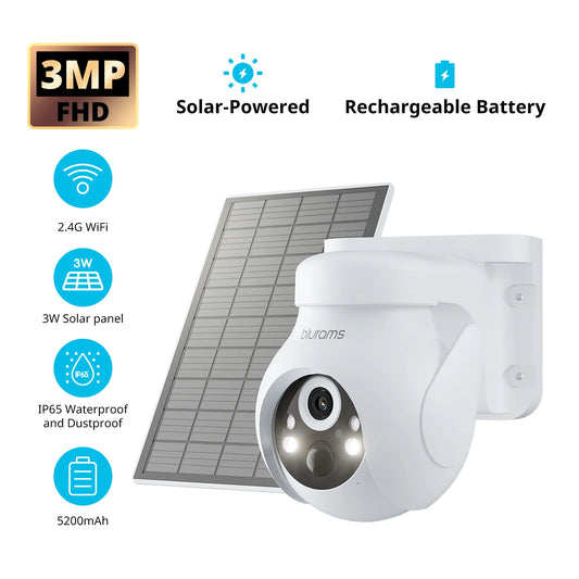 Blurams 2.4G Wi-Fi 2K Outdoor Camera with 360 Degree View - Safety First Gear 25