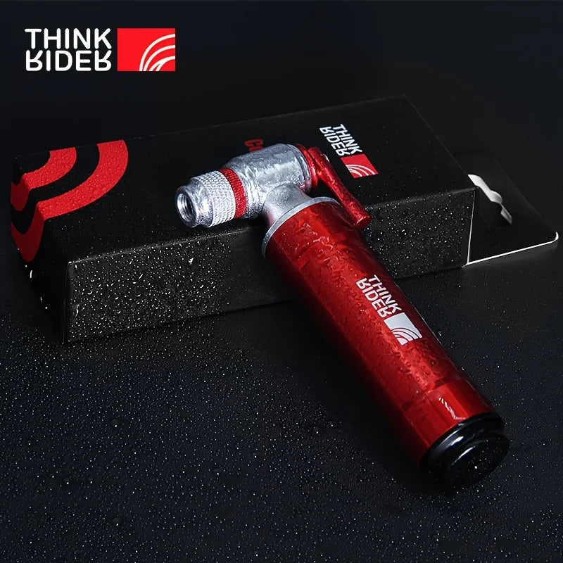 ThinkRider CO2 Pump For Bicycle Schrader Presta Adapter Bike Pump Inflator Aluminum Tire Tube Mini size MTB Bicycle Pumps CO2 Ca - Safety First Gear 25