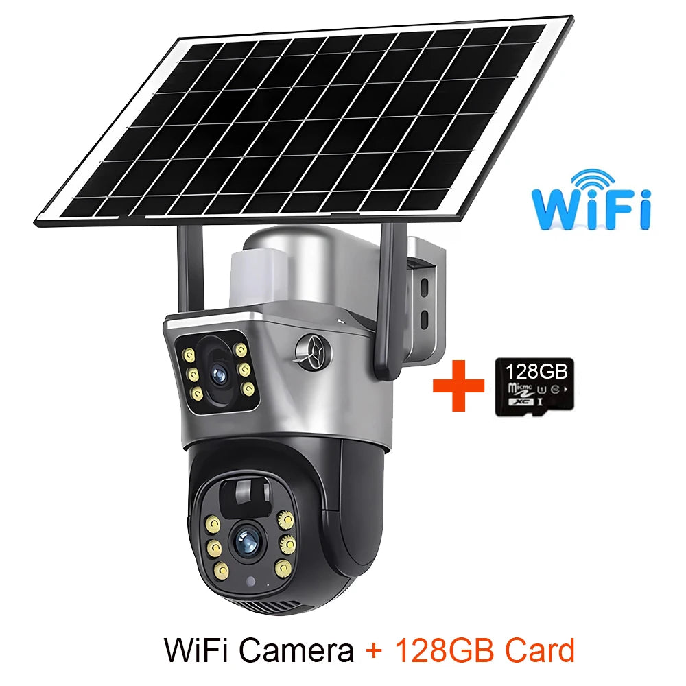 4G WiFi Solar Camera with Dual Lenses and Night Vision - Safety First Gear 25