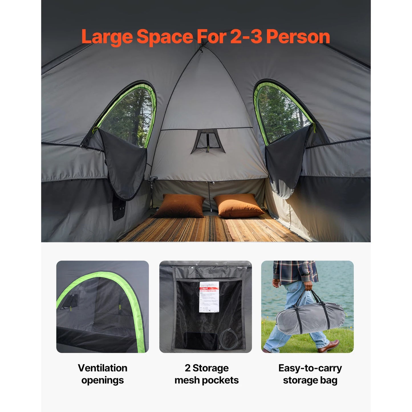 SucceBuy Pickup Truck Bed Tent for Camping Waterproof Expandable Awning - Safety First Gear 25