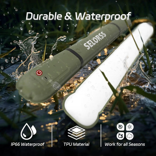 SELORSS Rechargeable Portable Camping Light Waterproof Tent Lamp