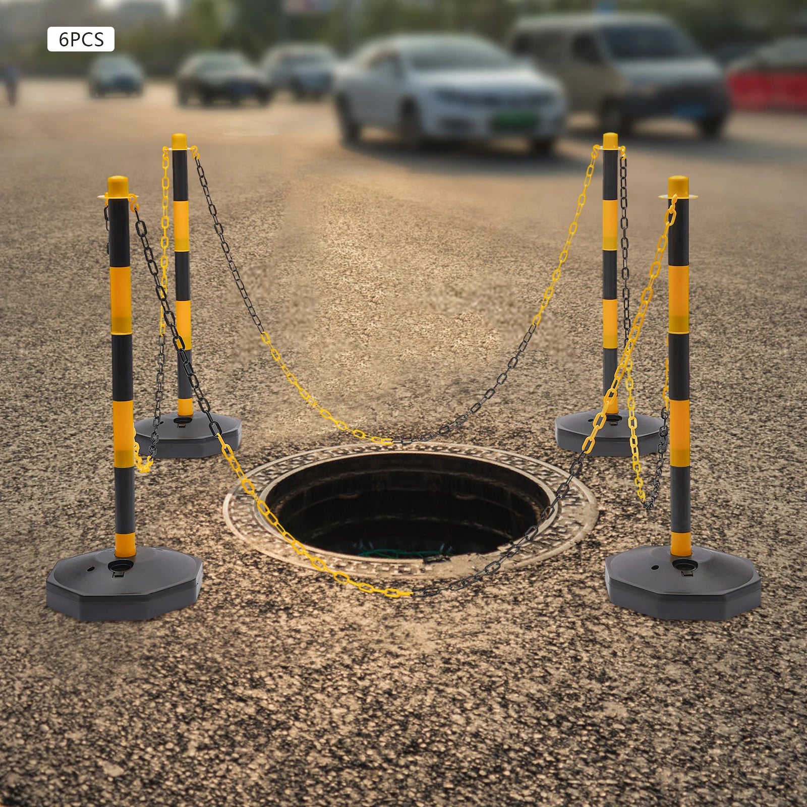 Hign-concerned Traffic Cones With Adjustable Parking Poles - Safety First Gear 25