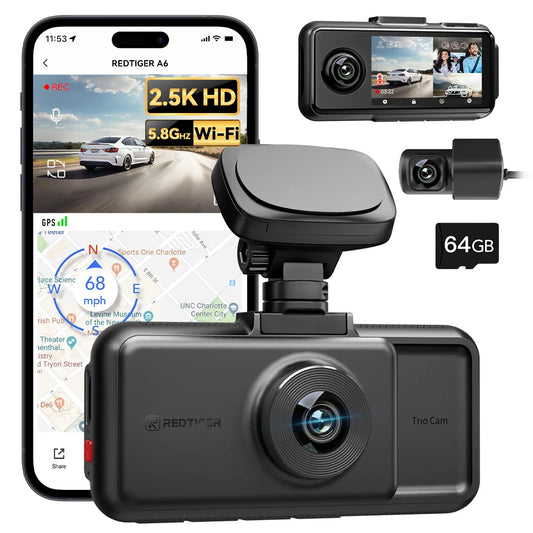 Redtiger A6 4K Dash Cam with Night Vision and GPS - Safety First Gear 25