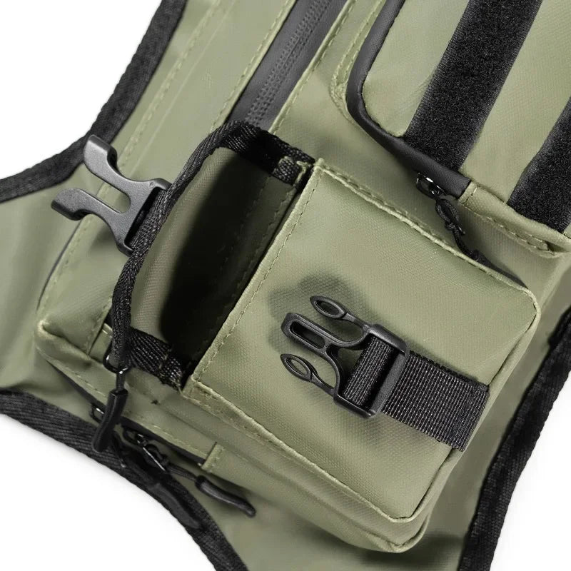 Men's Tactical Chest Bag Hydration Vest for Cycling and Hiking