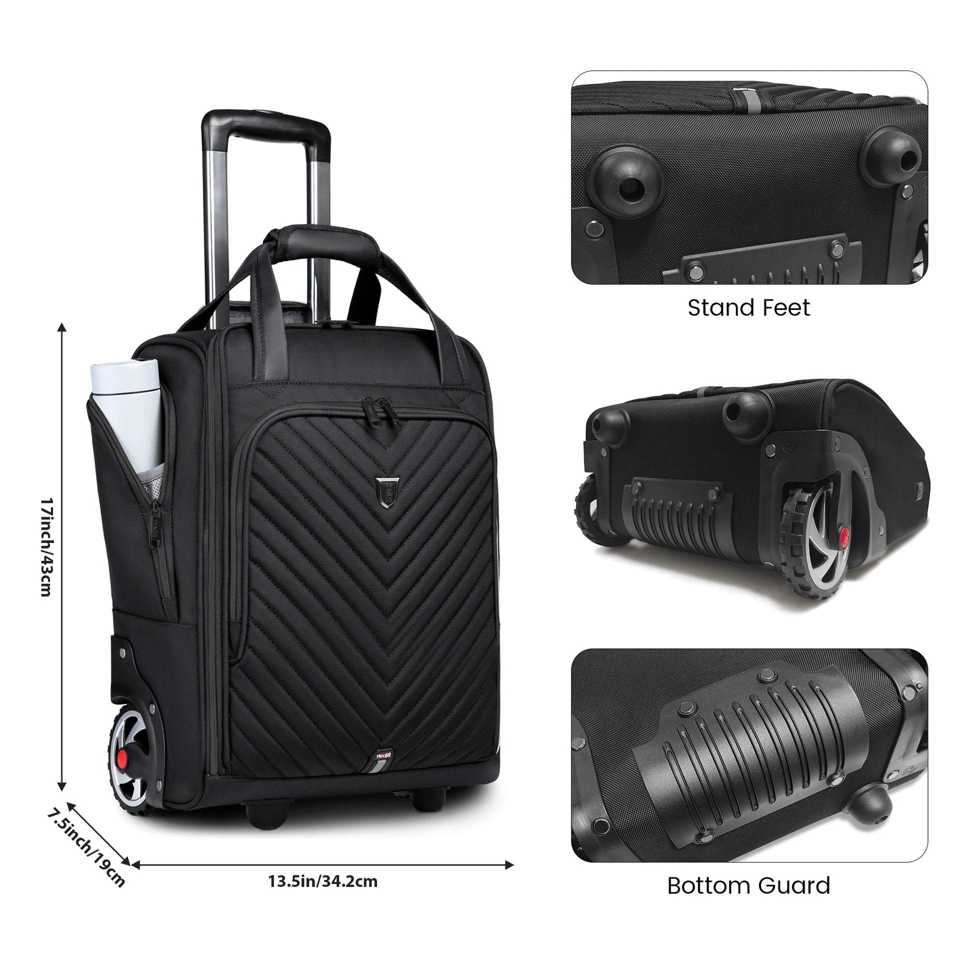 Business Travel Laptop Bag with Wheels for Men and Women - Safety First Gear 25
