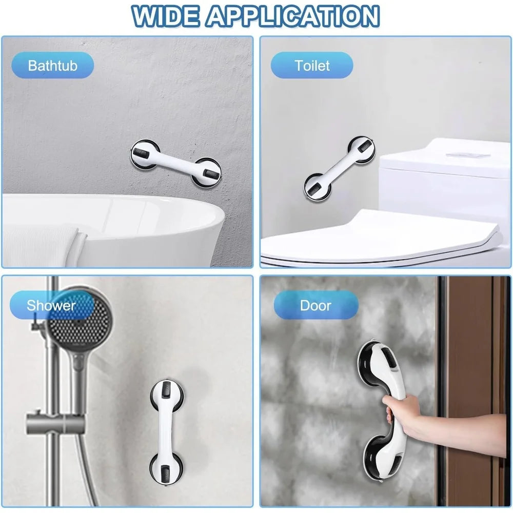 Durable Suction Grab Bars for Safe Bathing Assistance 2 Pack - Safety First Gear 25