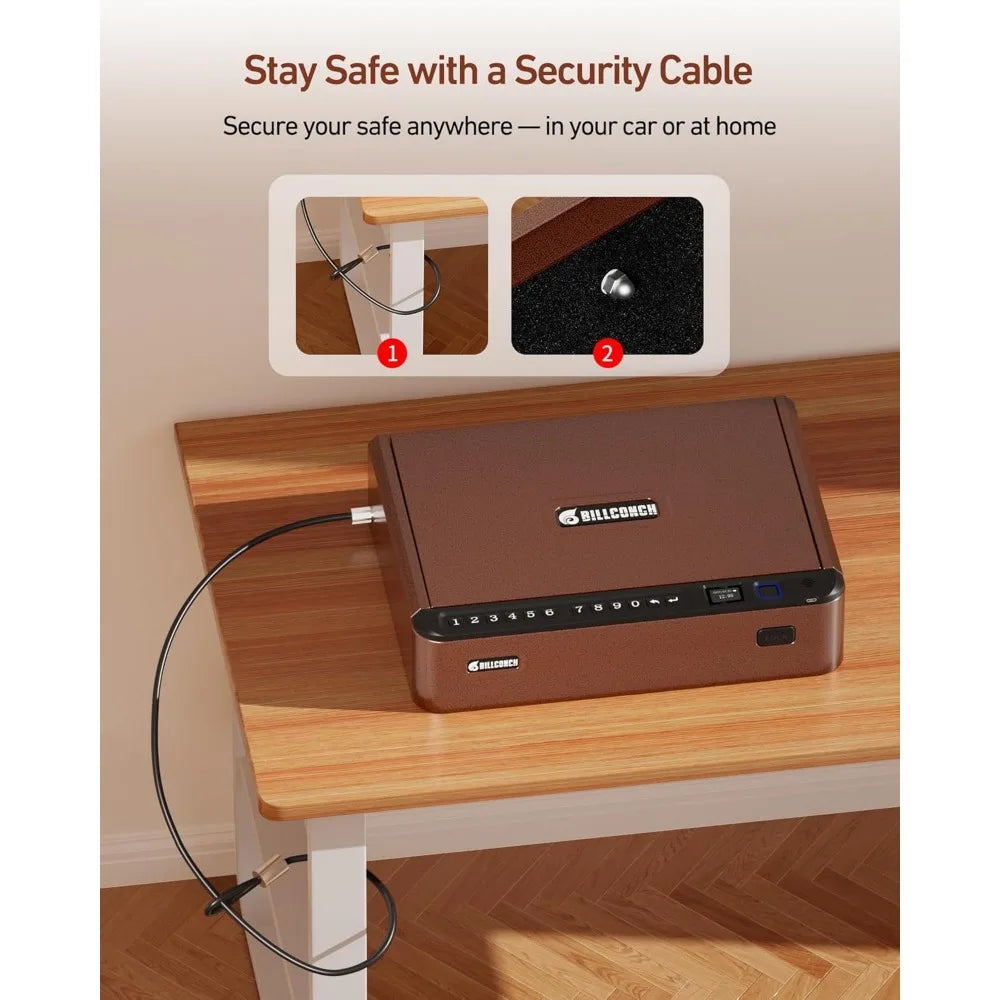 Chamber Biometric FingerprintActivated Handgun Security Safe FourWay Quick Access App - Safety First Gear 25