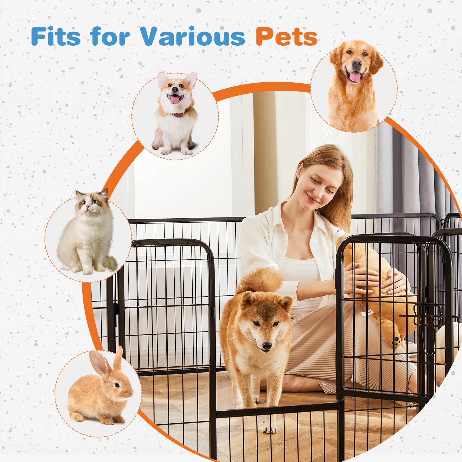 Heavy Duty Metal Dog Playpen for Indoor and Outdoor Use - Safety First Gear 25