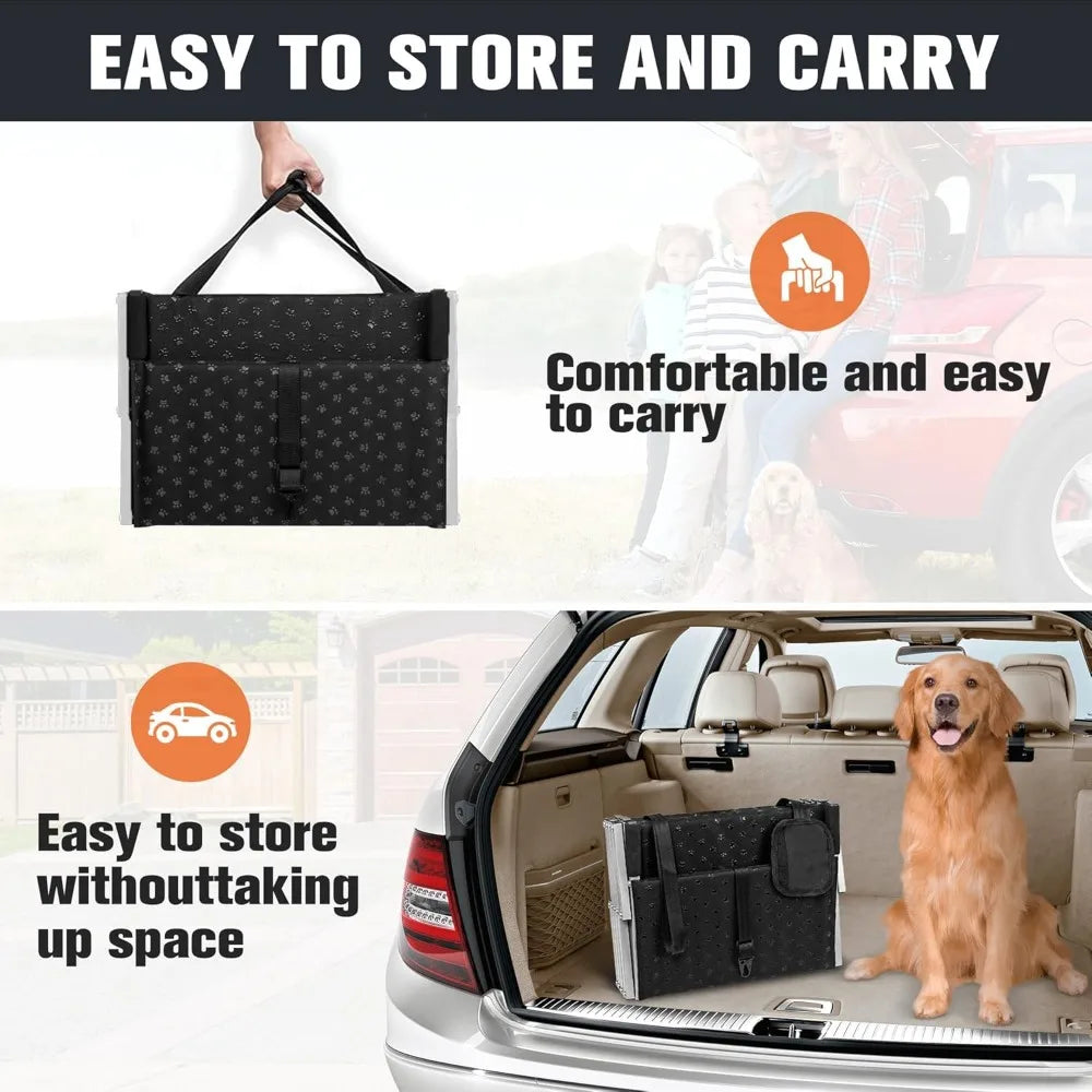 Lightweight Metal Dog Ramp Cars SUVs Up To 200 Lbs - Safety First Gear 25