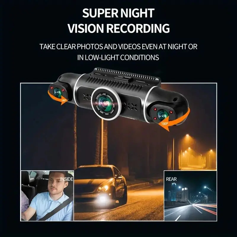 Car Camera Recorder with Multi-Screen Parking Monitoring System - Safety First Gear 25