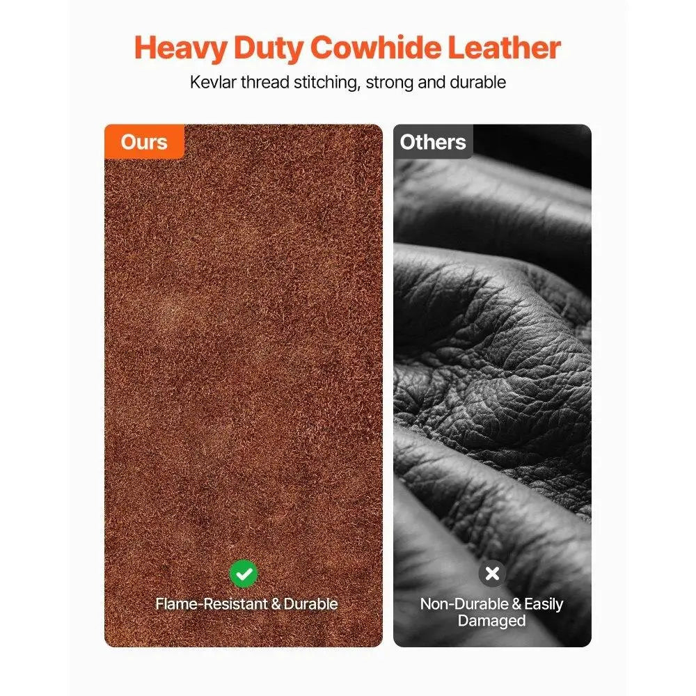 Heavy Duty Flame Resistant Cowhide Leather Welding Apron - Safety First Gear 25