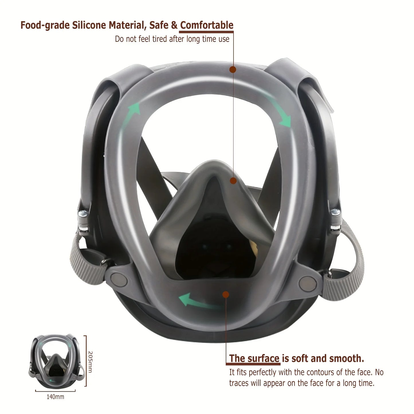 6800 Full Face Gas Mask Respirator For Paint And Dust