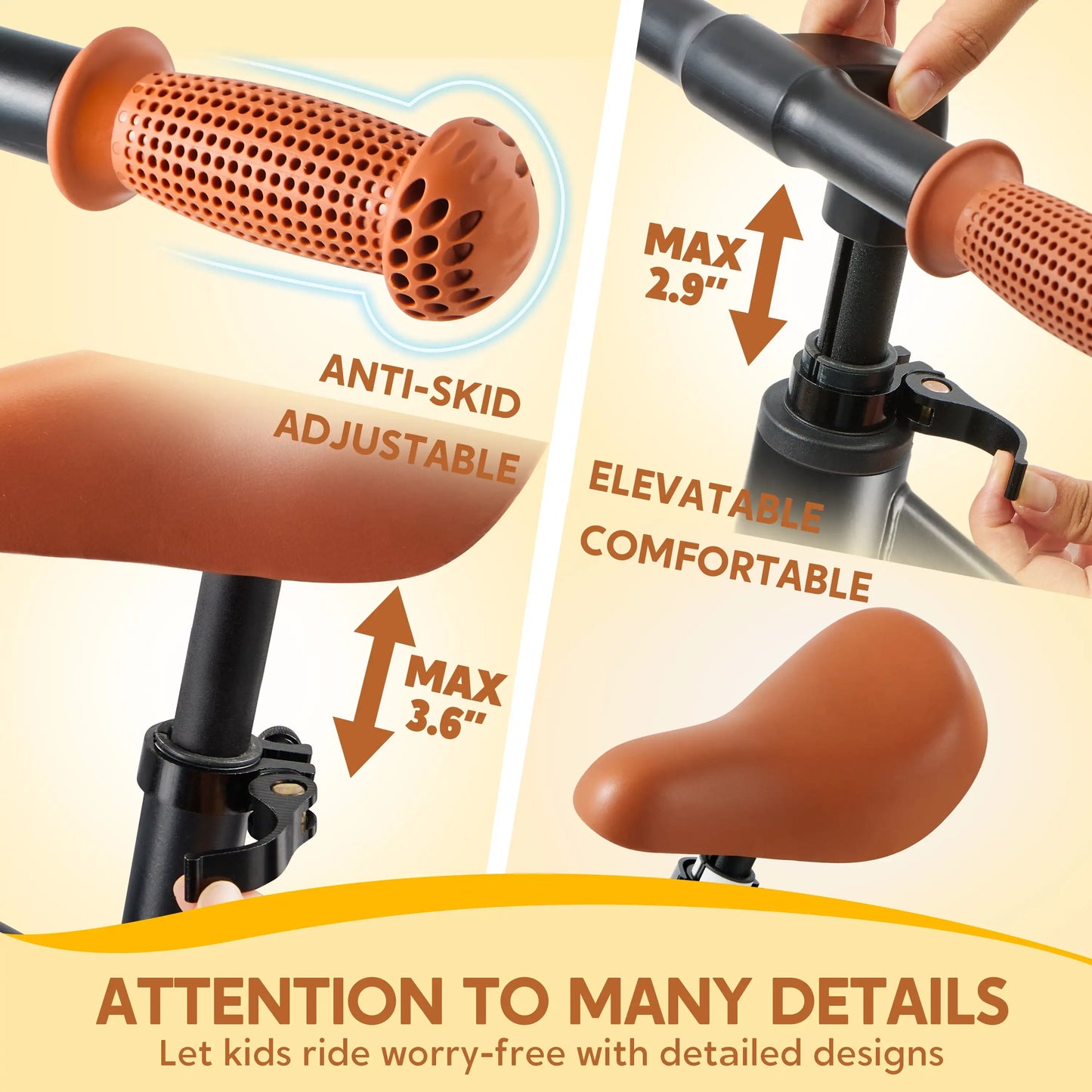 Joyfy Balance Bike for Toddlers No Pedals Lightweight