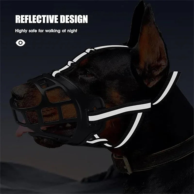 Reflective Dog Muzzle for Safe and Comfortable Pet Training - Safety First Gear 25