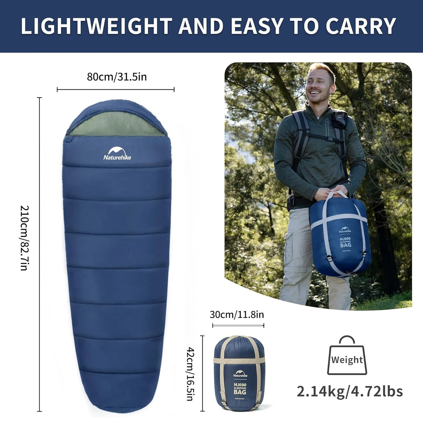 Naturehike Mummy Sleeping Bag Ultra Winter Warm Outdoors - Safety First Gear 25