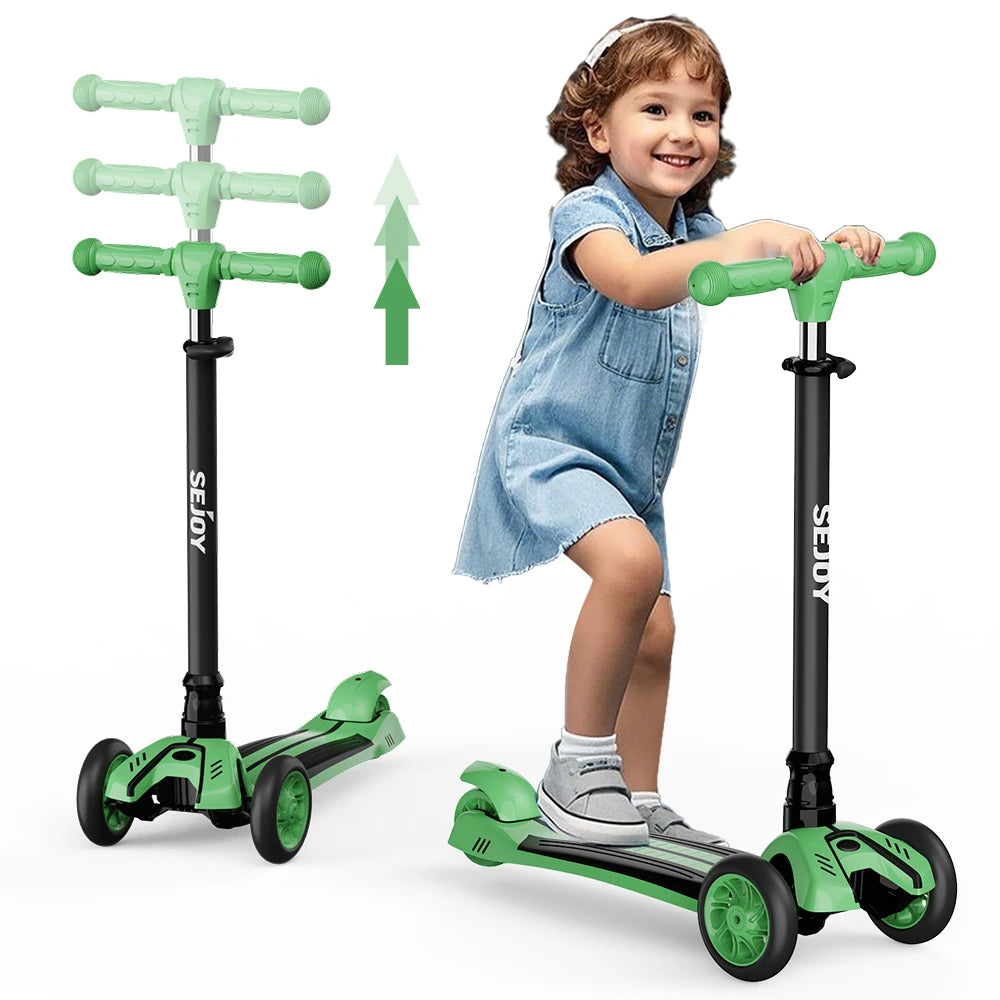 Sejoy Baby Scooter With LED Wheels Three Wheel Foldable - Safety First Gear 25