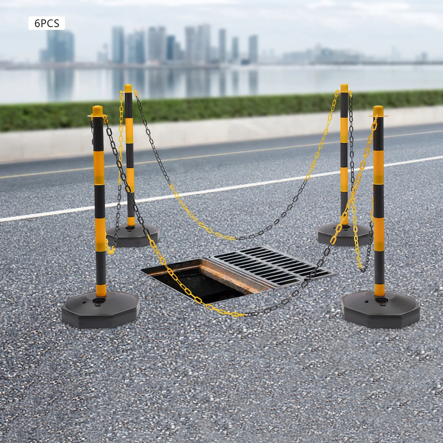 Hign-concerned Traffic Cones With Adjustable Parking Poles - Safety First Gear 25