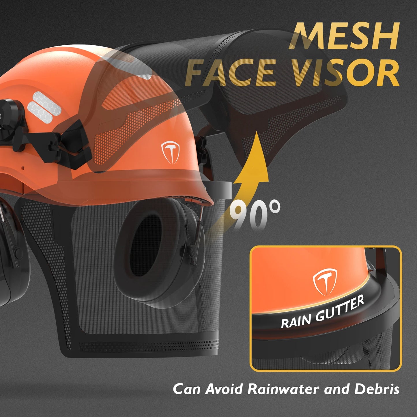 Hign-concerned Tooliom Chainsaw Safety Helmet Face Shield - Safety First Gear 25