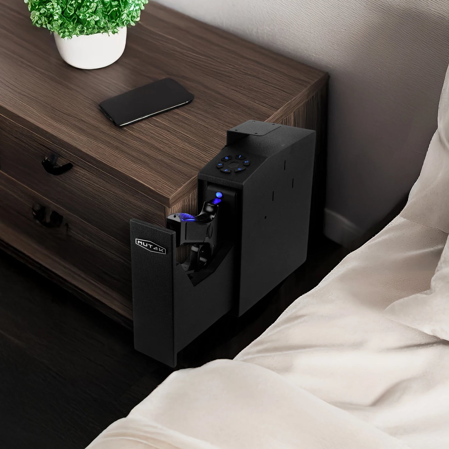 Biometric Handgun Safe with Smart App and Fingerprint Access - Safety First Gear 25