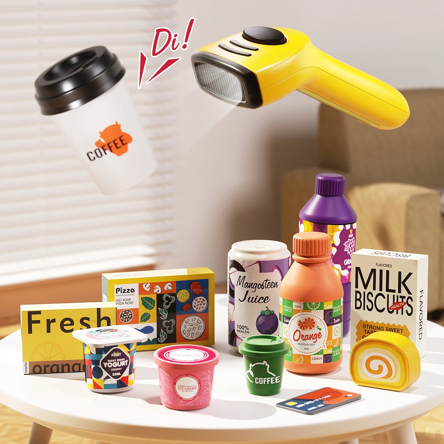 Jovow Children's Supermarket Radio Toy Vending Machine