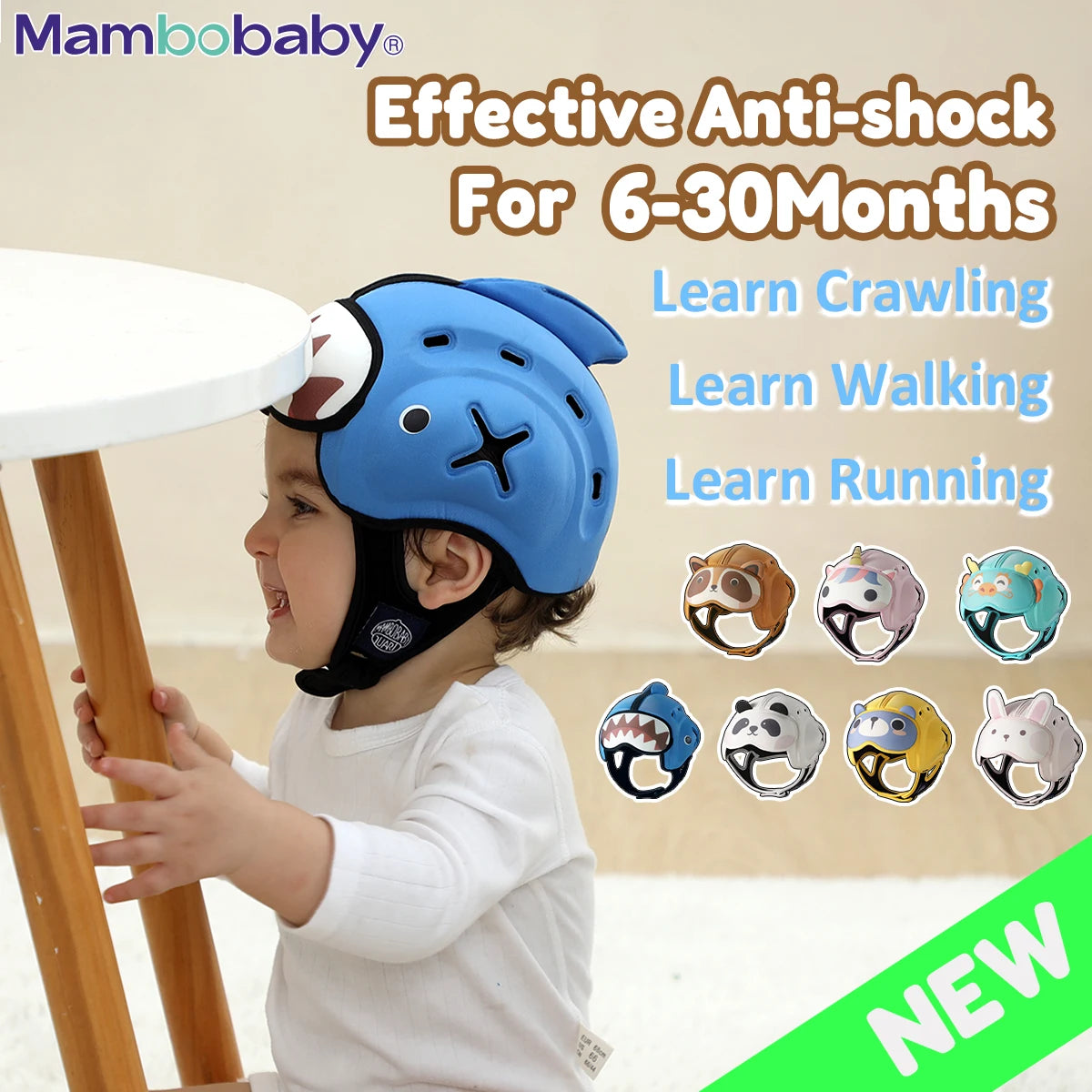 Mambobaby Anti-Shock Baby Helmet for Safe Crawling and Walking - Safety First Gear 25