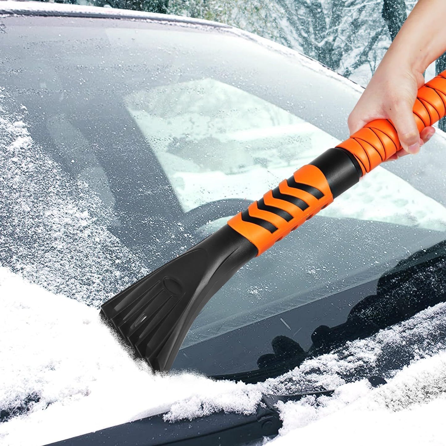 Vivicreate Extendable Snow Brush for Car Emergency Ice Scrapers Windshield Combo Kit 270 Degree Pivoting Head 5 in 1 Snow Removal Tool with Snow Shovel for Car Truck SUV Winter Car Kit - Safety First Gear 25